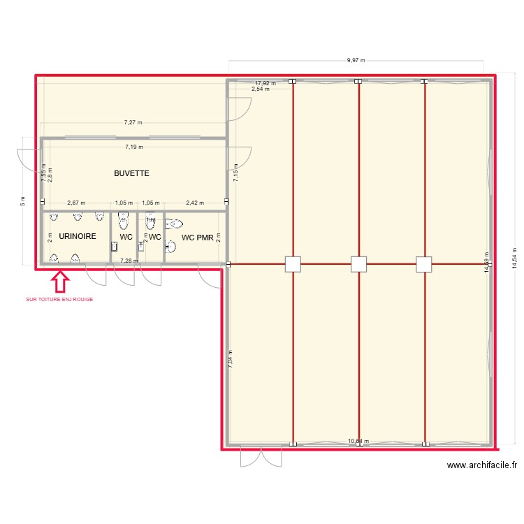 PLAN BANEINS. Plan de 14 pièces et 389 m2