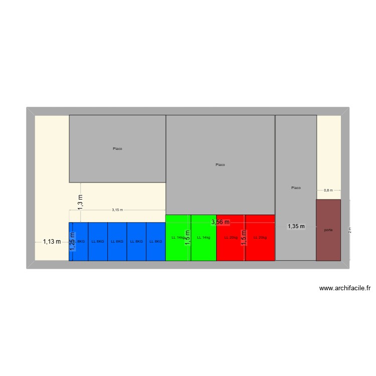 vu face machine laverie le soler. Plan de 0 pièce et 0 m2