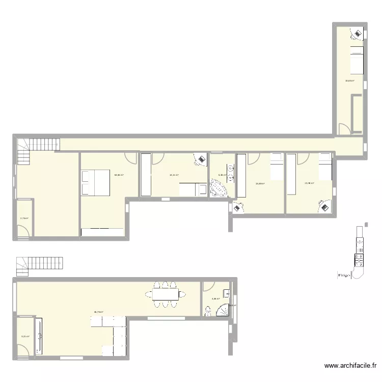 Maison2. Plan de 11 et 183 m² Maison2. Plan de 11 et 183 m²