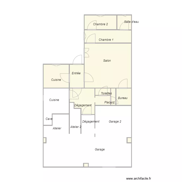 Croquis BERNARD. Plan de 