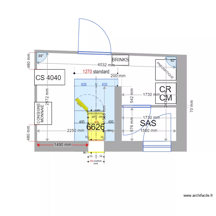 PLAN DE MASSE EXISTANT AVIGNON ROTONDES 6626. Plan de 