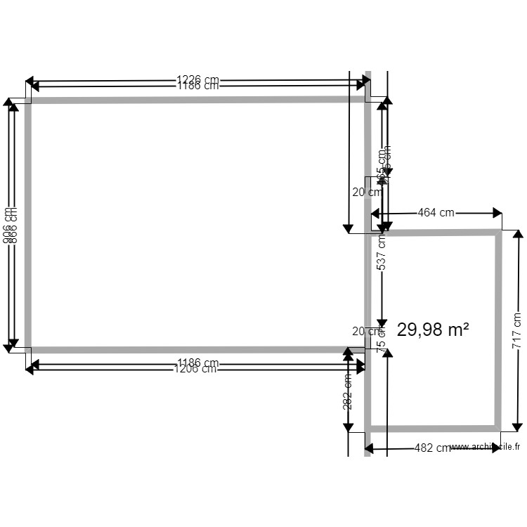 lots 9 et 10. Plan de 1 pièce et 30 m2