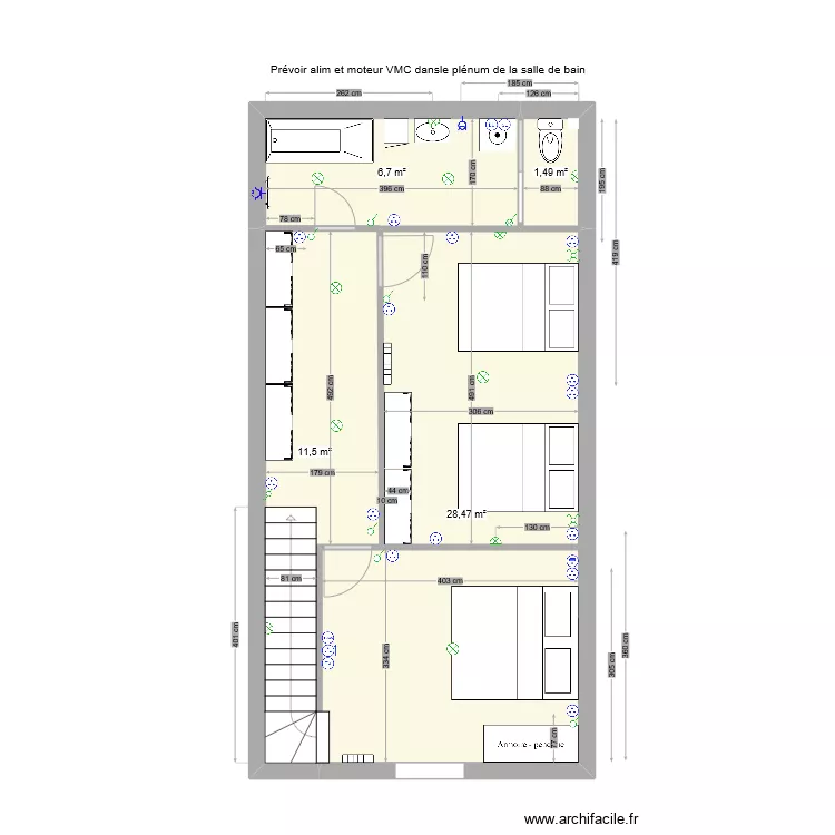 grange &eacute;tage. Plan de 