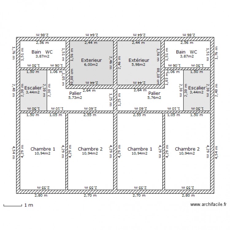 Bagneux2_Etage 1. Plan de 0 pièce et 0 m2