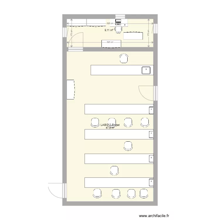 LYCEE DE LUNION LABO 2 GRDE PAILLASE. Plan de 