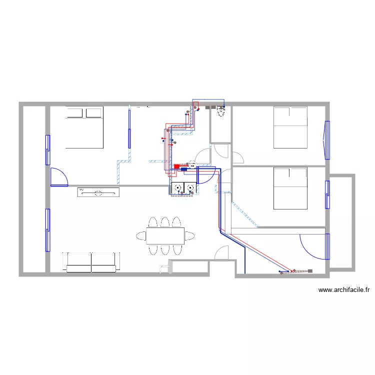 16 Durand Plomberie. Plan de 