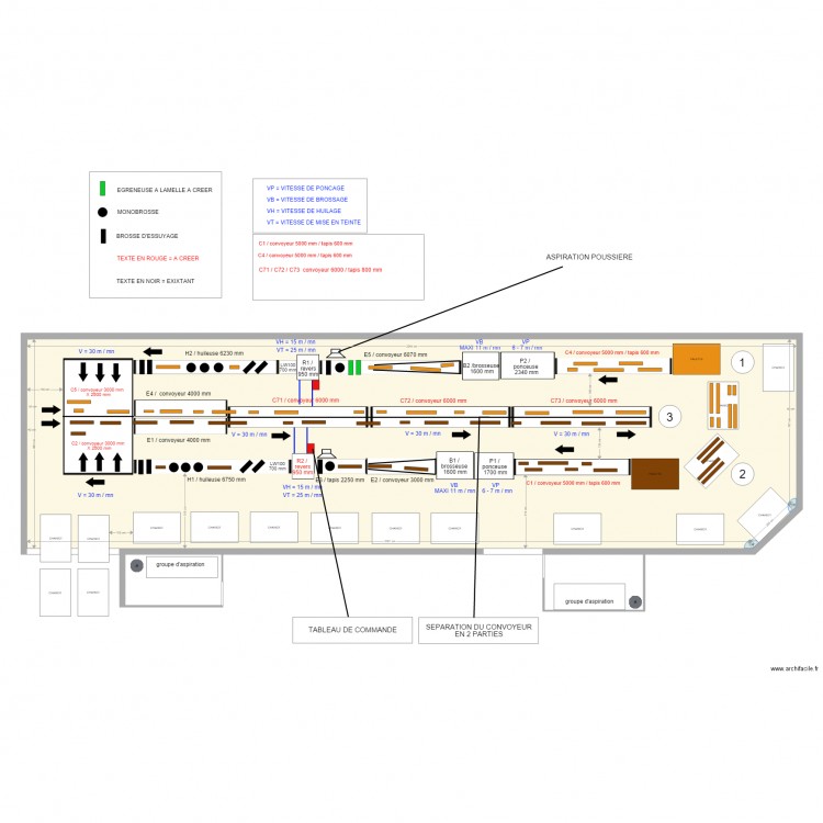 implantation production modifié V22 avec lames de parquets. Plan de 0 pièce et 0 m2