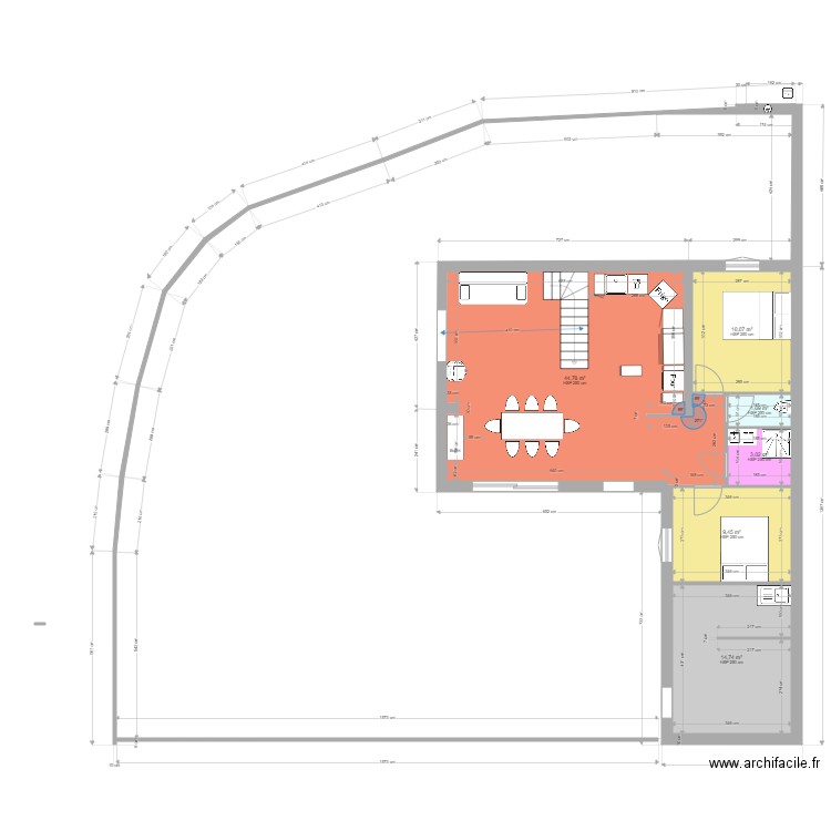 laturballe14. Plan de 6 pièces et 84 m2