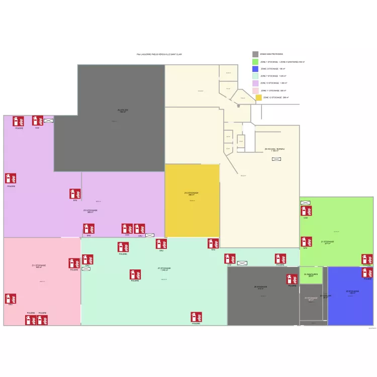 Plan Laguerre Pneus HEROUVILLE 022018. Plan de 