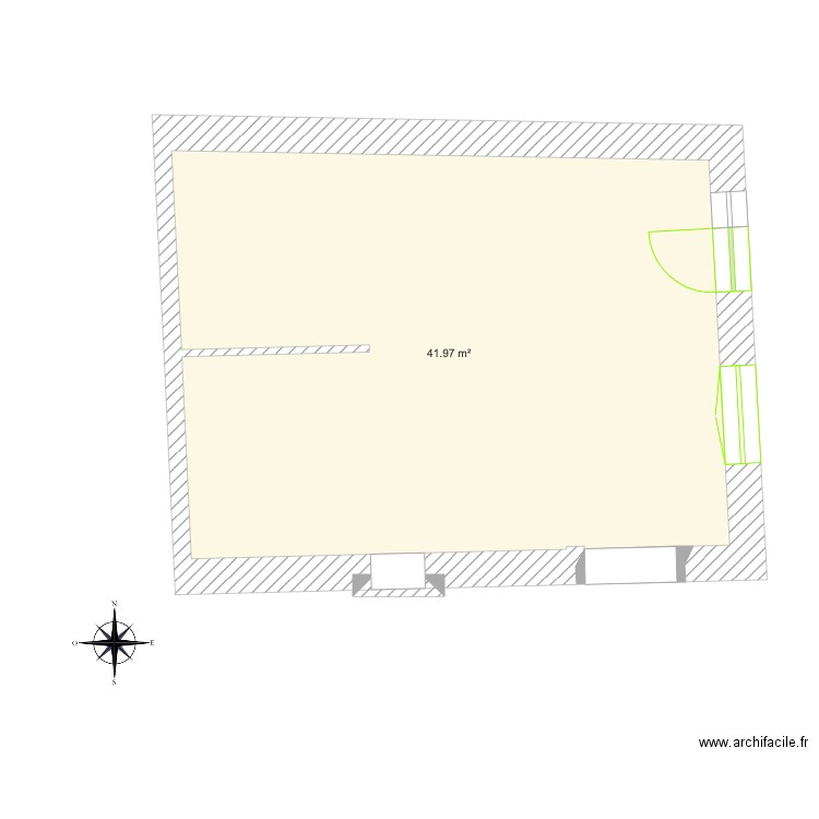 T2 Cercottes Etat Actuel. Plan de 0 pièce et 0 m2