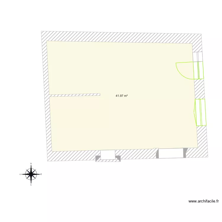 T2 Cercottes Etat Actuel. Plan de 