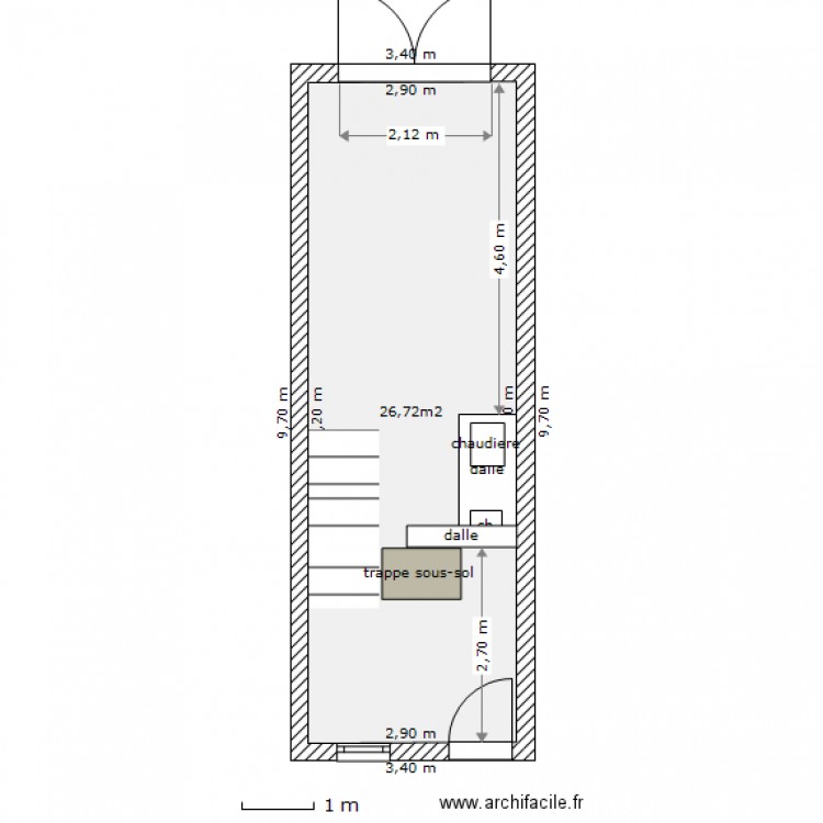 Etat actuel. Plan de 0 pièce et 0 m2