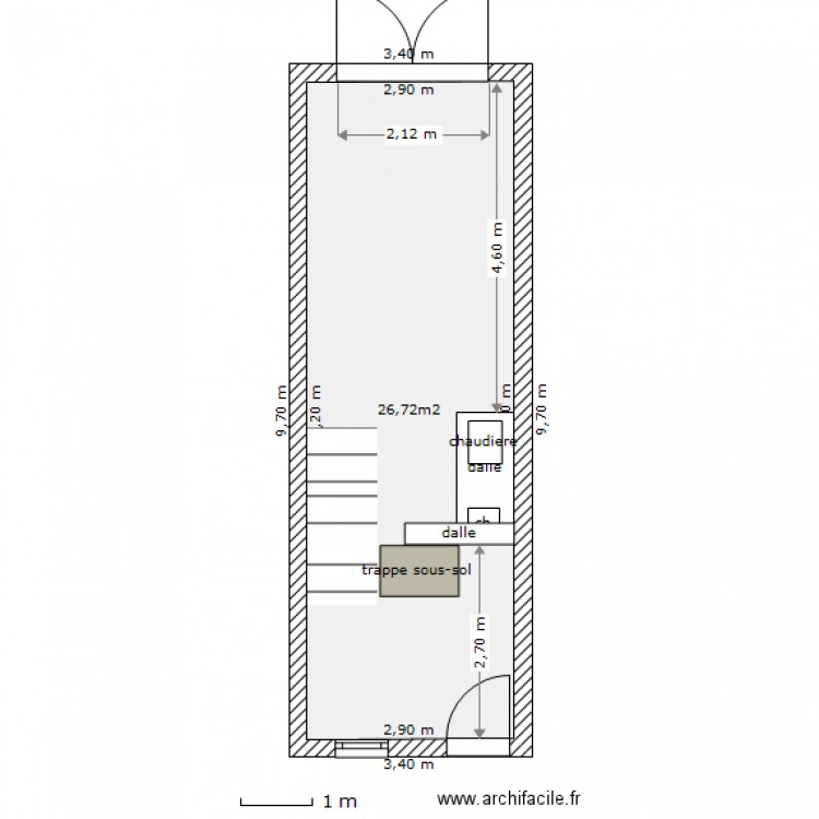 Etat actuel. Plan de 0 pièce et 0 m2