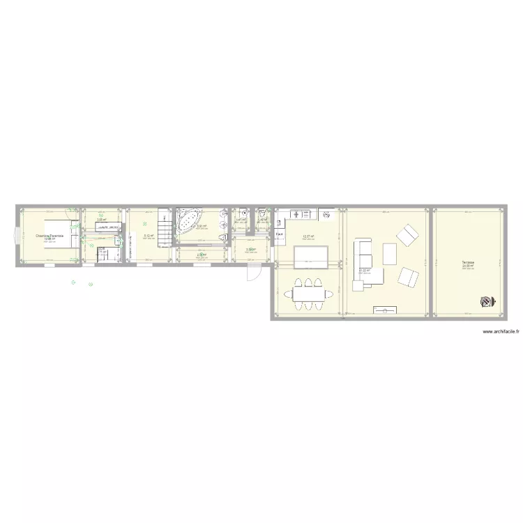 Plan &eacute;lectrique Maison option SDB 1. Plan de 