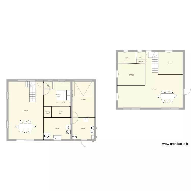 maison venelles. Plan de 