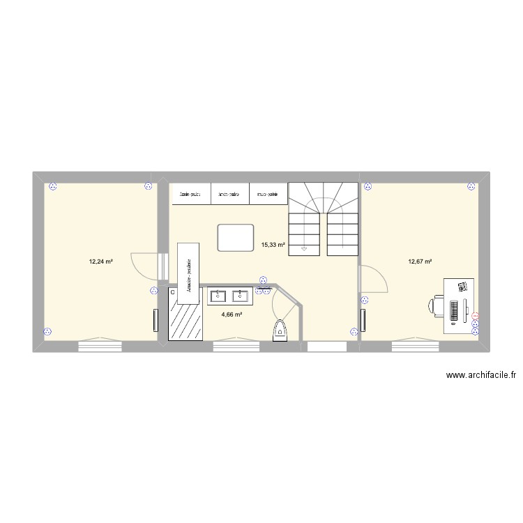 Surélévation 3 villa des lilas. Plan de 0 pièce et 0 m2