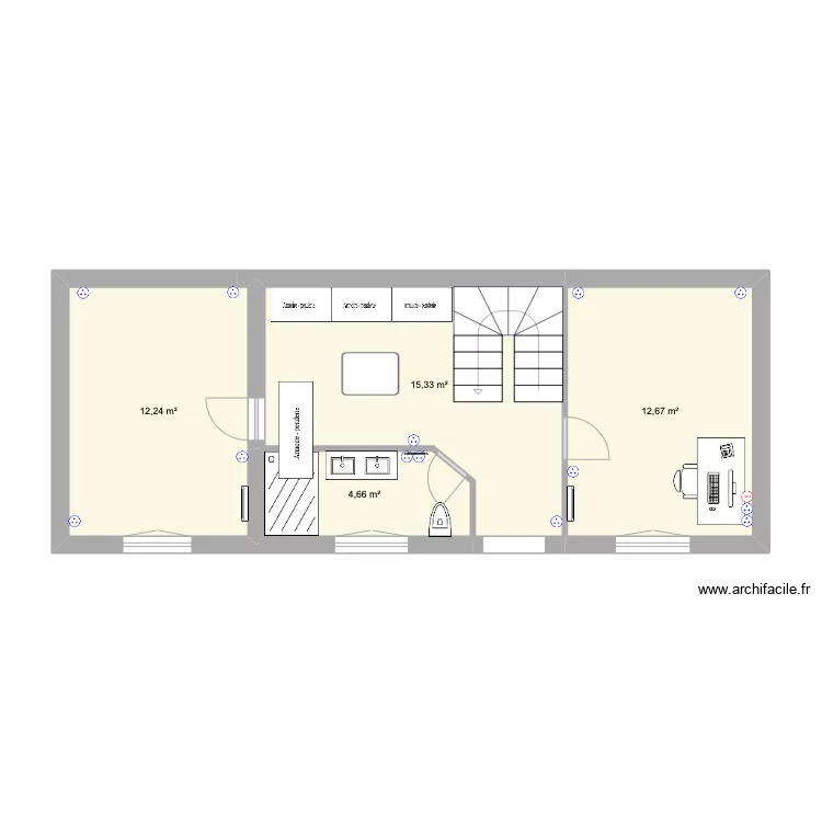 Sur&eacute;l&eacute;vation 3 villa des lilas. Plan de 