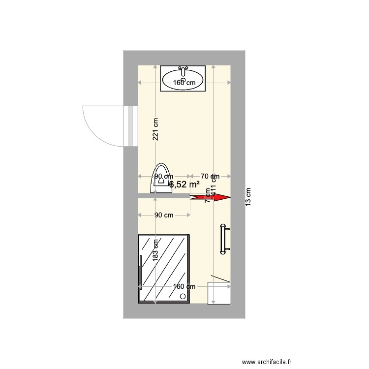 Salle de bain. Plan de 0 pièce et 0 m2