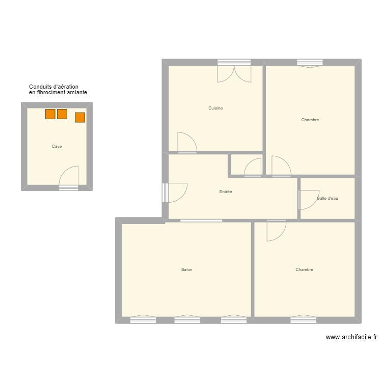 Croquis MULLER Lucien. Plan de 8 pièces et 95 m2