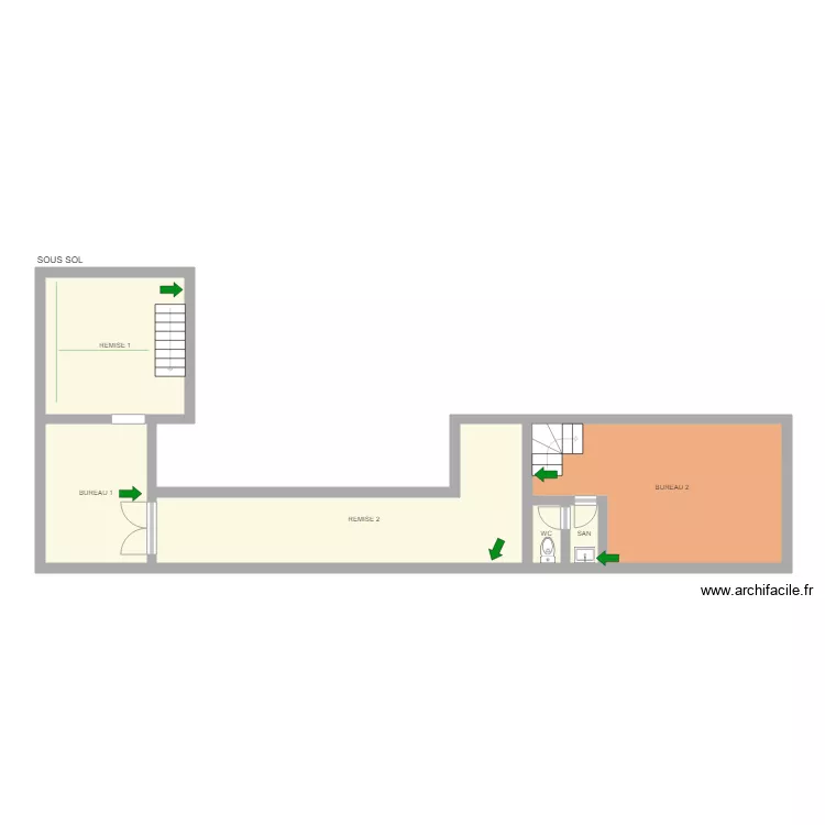 SHOP PHOTO SOUS SOL. Plan de 