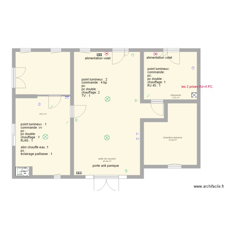 plan artisan electricien. Plan de 0 pièce et 0 m2