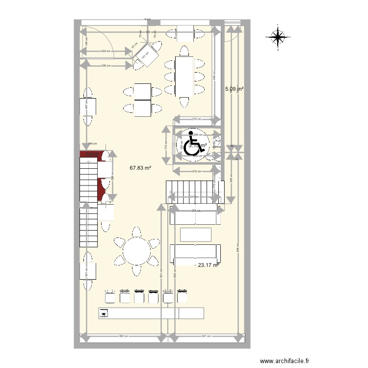 plan V1 Triphasé NF avec ouverture de 140. Plan de 0 pièce et 0 m2