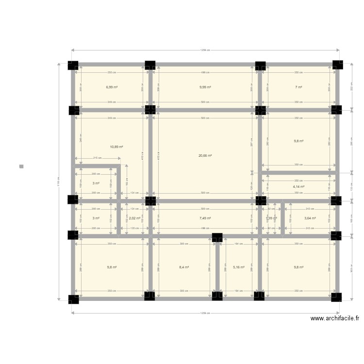 plan 2 fondation. Plan de 0 pièce et 0 m2