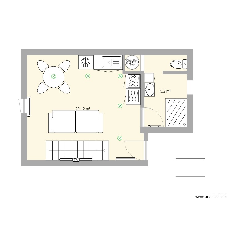 studio etage 2. Plan de 0 pièce et 0 m2