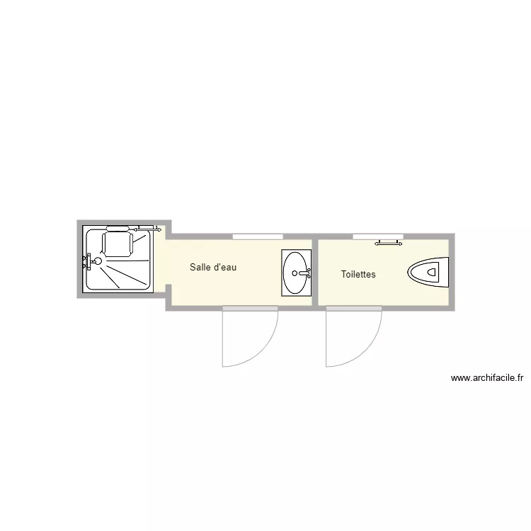 Plan apr&egrave;s travaux guillou. Plan de 