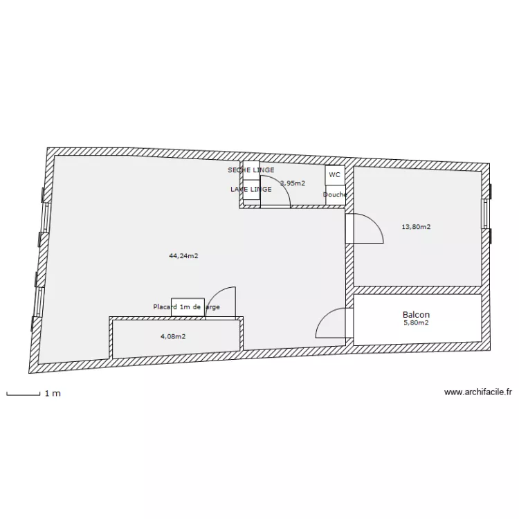 Appartement No 2  Niveau: 1ER ETAGE . Plan de 