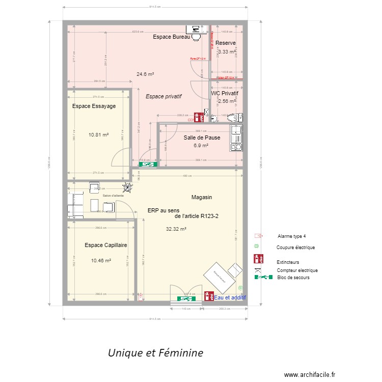 unique et féminine 5. Plan de 0 pièce et 0 m2