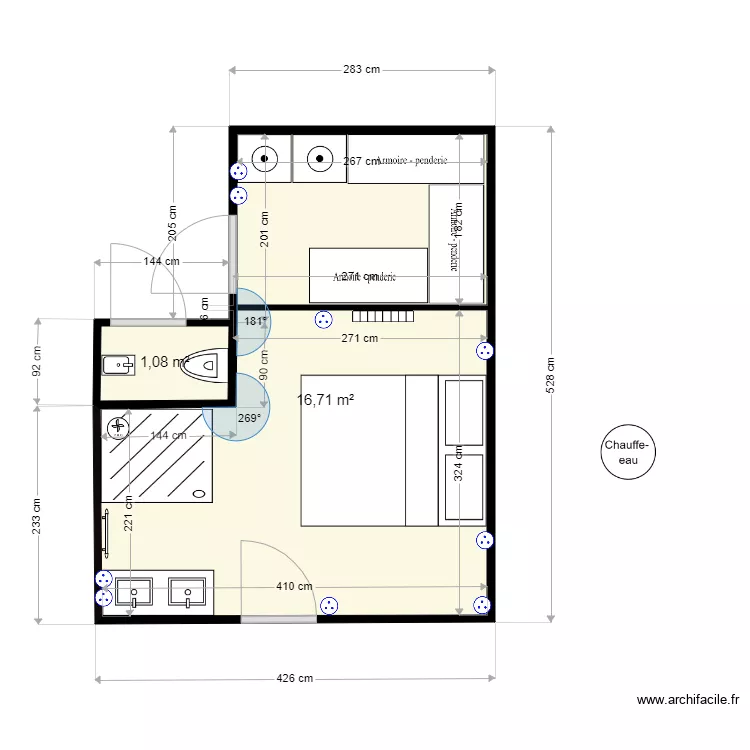 chambre kx. Plan de 