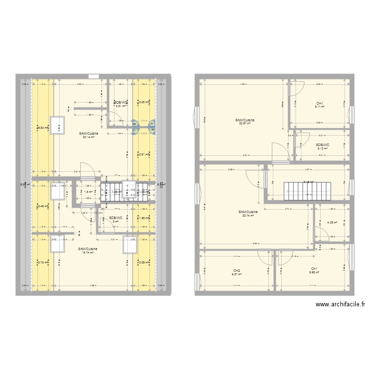 Etage1 Beautheil. Plan de 0 pièce et 0 m2