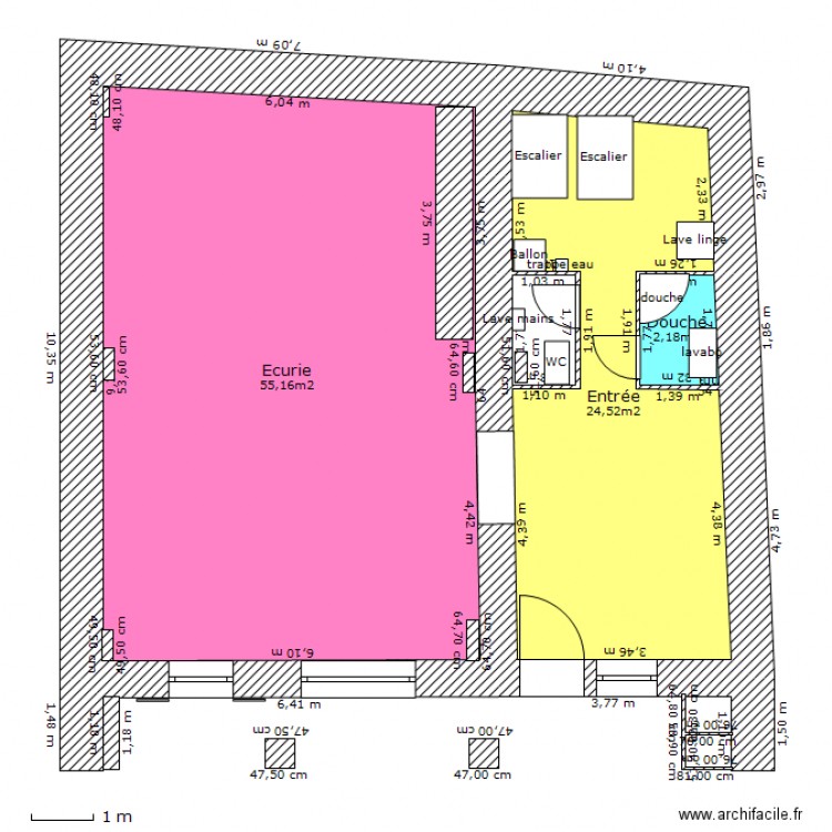 Ecurie travaux tranche 1. Plan de 0 pièce et 0 m2