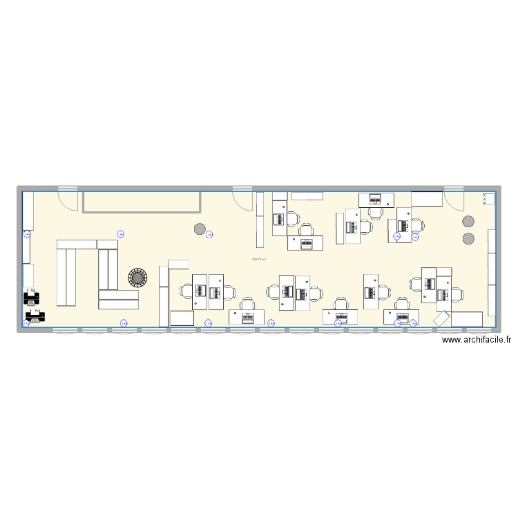 Bureau. Plan de 0 pièce et 0 m2