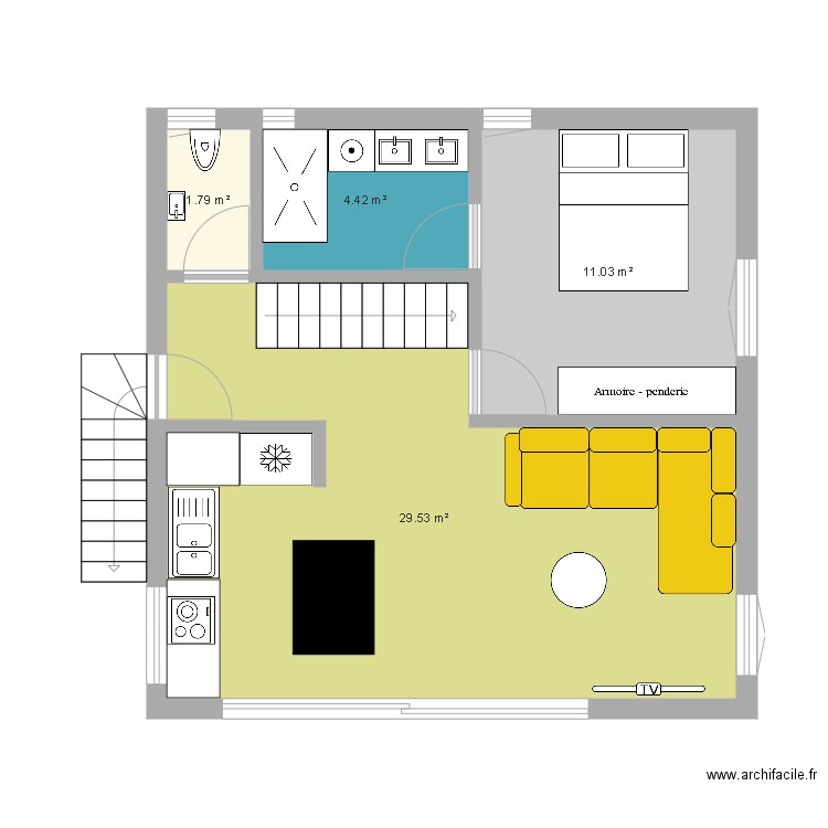 Second niveau. Plan de 0 pièce et 0 m2