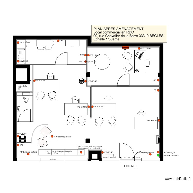 PLAN IMPLANTATION ELECTRIQUE. Plan de 0 pièce et 0 m2