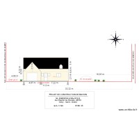 PLAN FACADE PRINCIPALE AVEC LE PROFIL DU TERRAIN