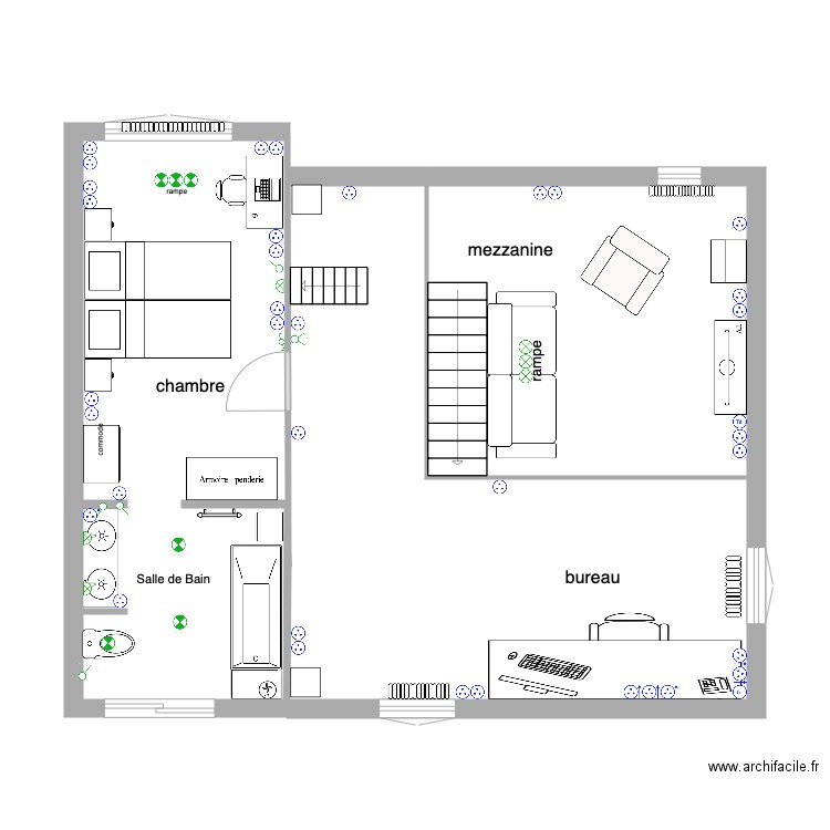  étage complet meublé avec électricité 29 octobre 2019. Plan de 0 pièce et 0 m2