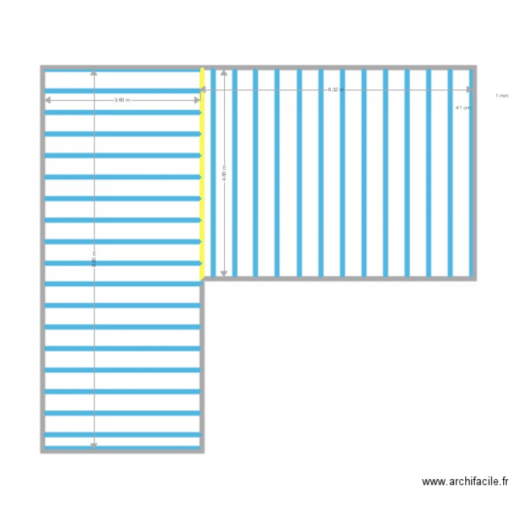 etage surface plafond  sol. Plan de 0 pièce et 0 m2