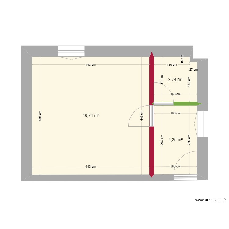 Lot 1- existant. Plan de 0 pièce et 0 m2
