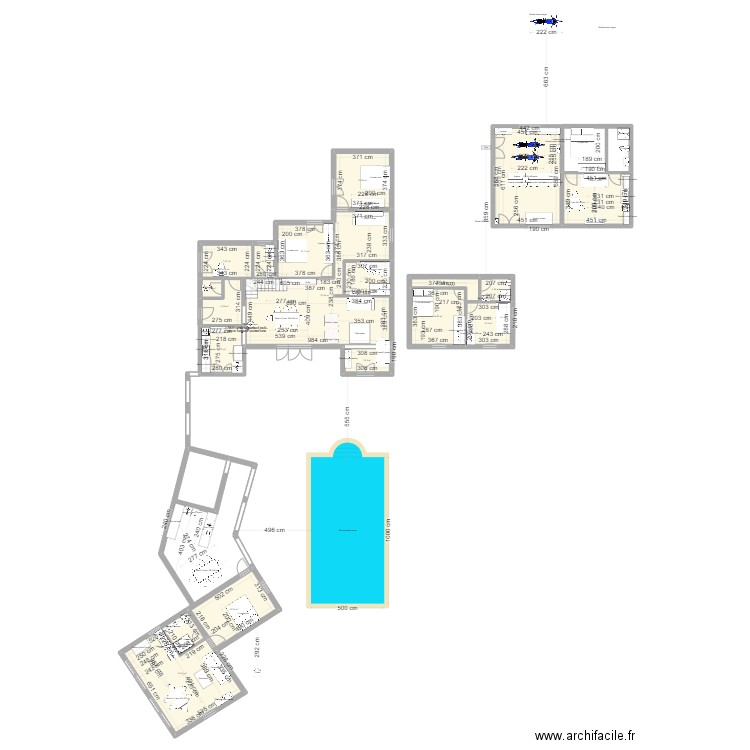 SMDC. Plan de 20 pièces et 264 m2