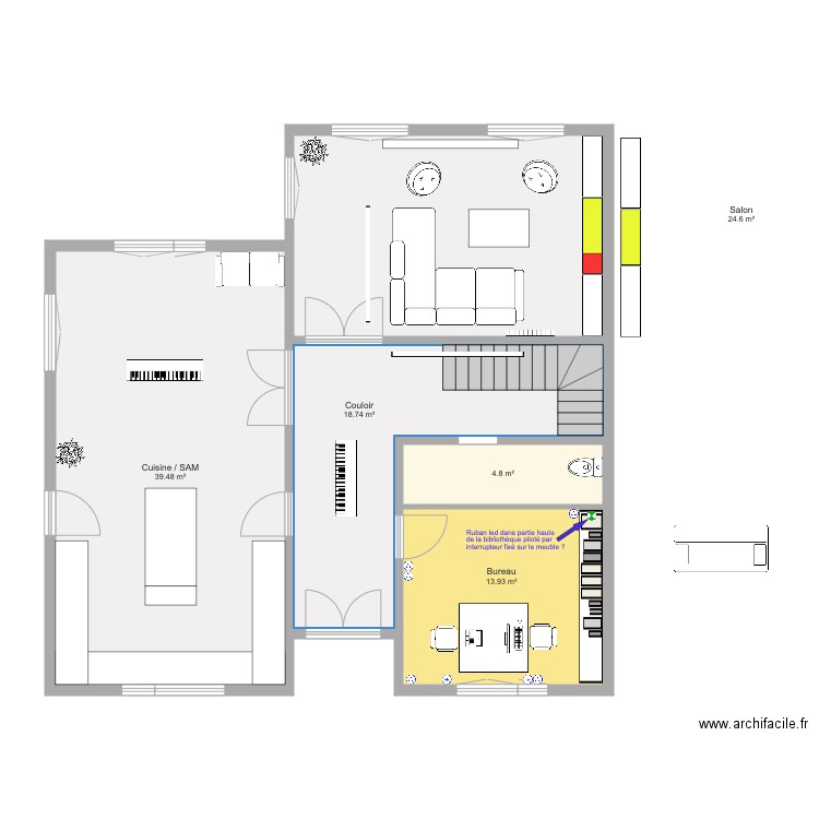 RDC Bureau Elec. Plan de 0 pièce et 0 m2