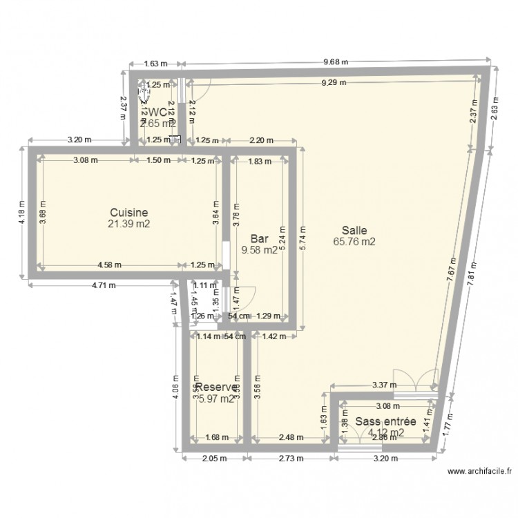 Golden bar by JB crée et mesure. Plan de 0 pièce et 0 m2