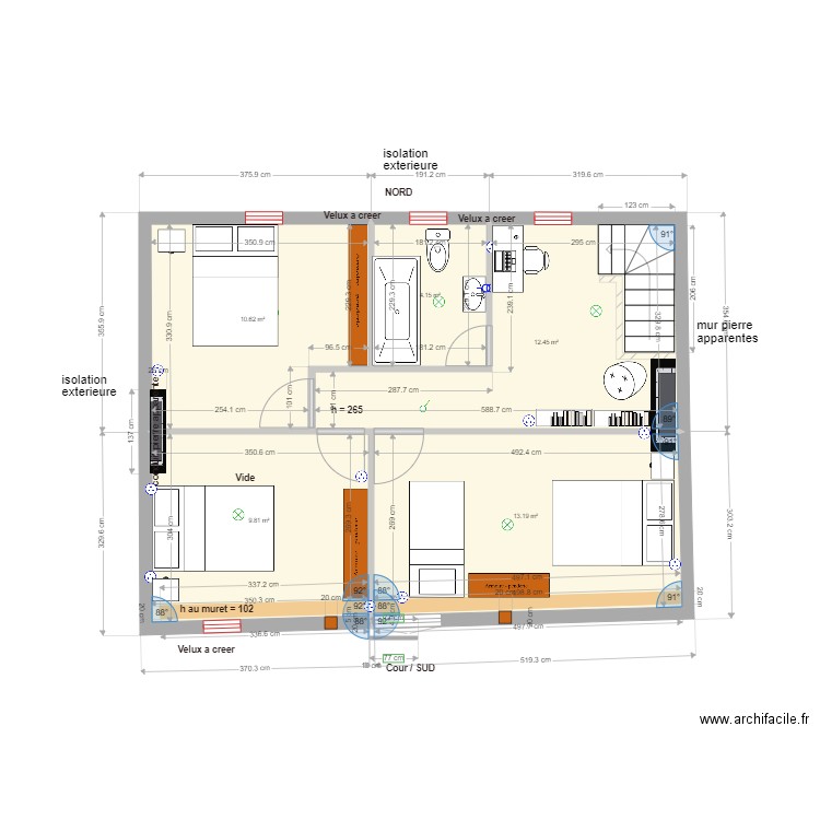 Etage Pinceloup 1 Option5. Plan de 0 pièce et 0 m2