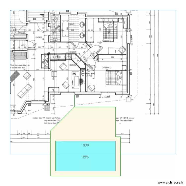 piscine. Plan de piscine. Plan de
