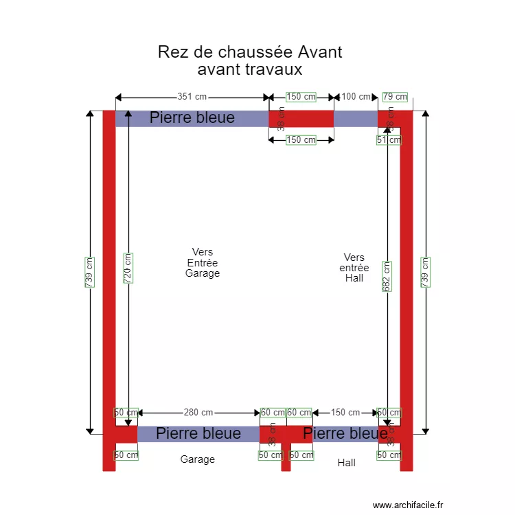 202011092155 Fa&ccedil;ade Avant avant travaux. Plan de 