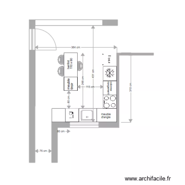cuisine soret . Plan de cuisine soret . Plan de