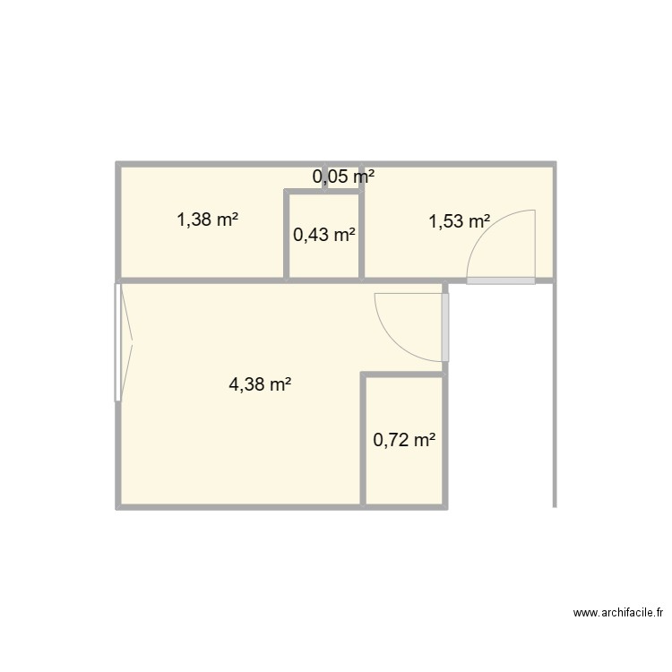 Situation. Plan de 6 pièces et 8 m2