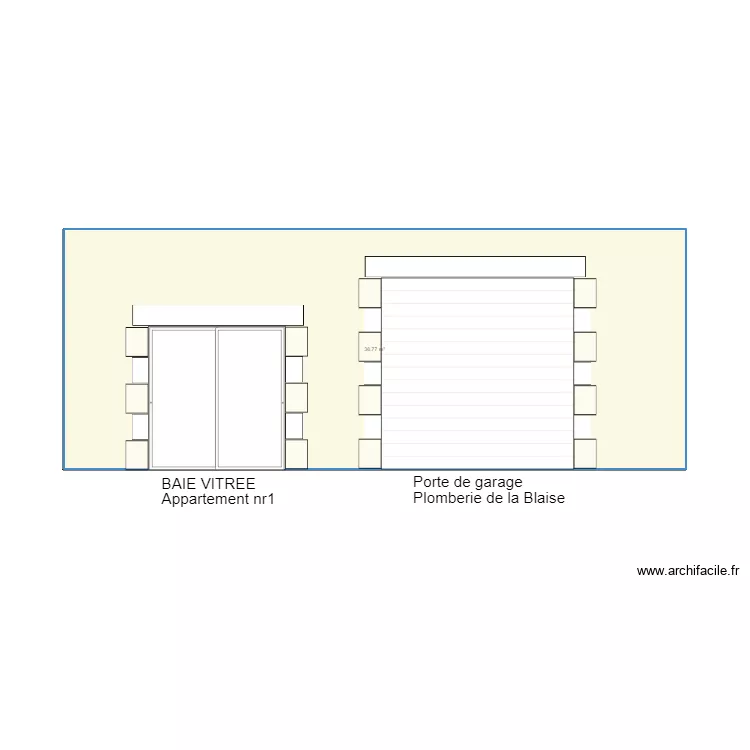 Fa&ccedil;ade. Plan de 